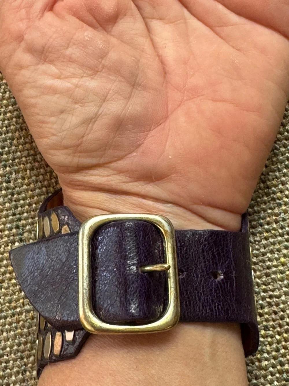 Calleen Cordero Leather Cuff with Turquoise